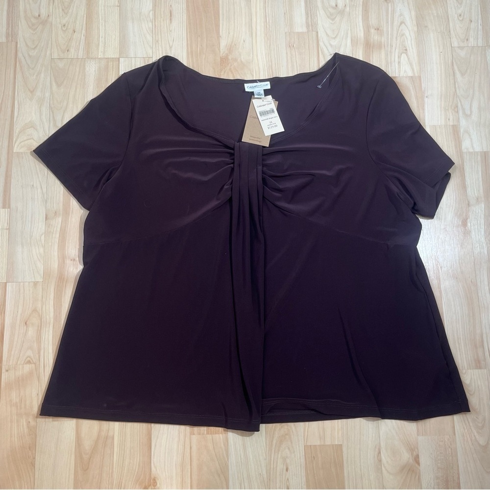 Coldwater Creek Womens New With Tags Brown Waterfall Shape Me Technology NWT 3XL